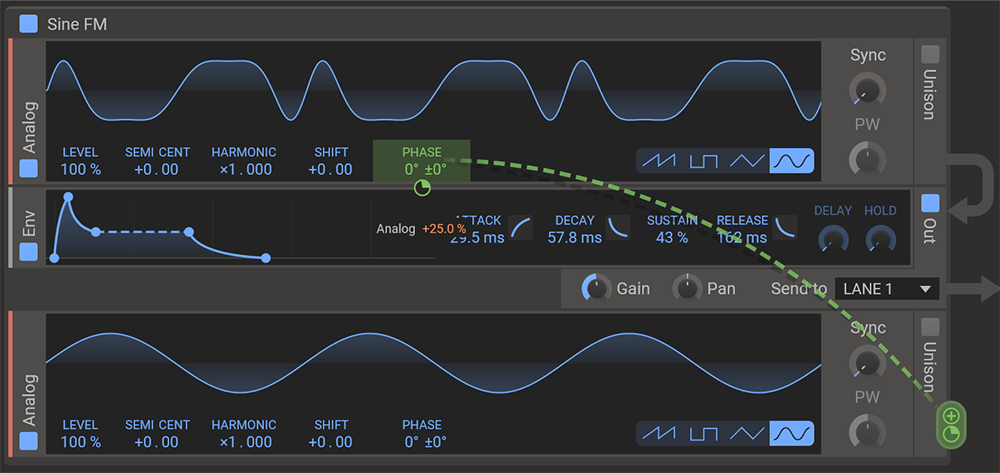 Audio rate modulation